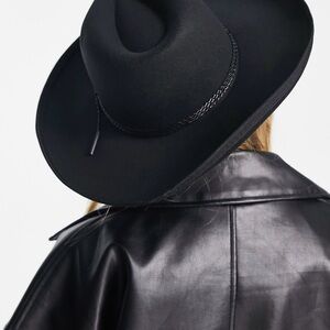 ASOS Black Braided Trim Hat